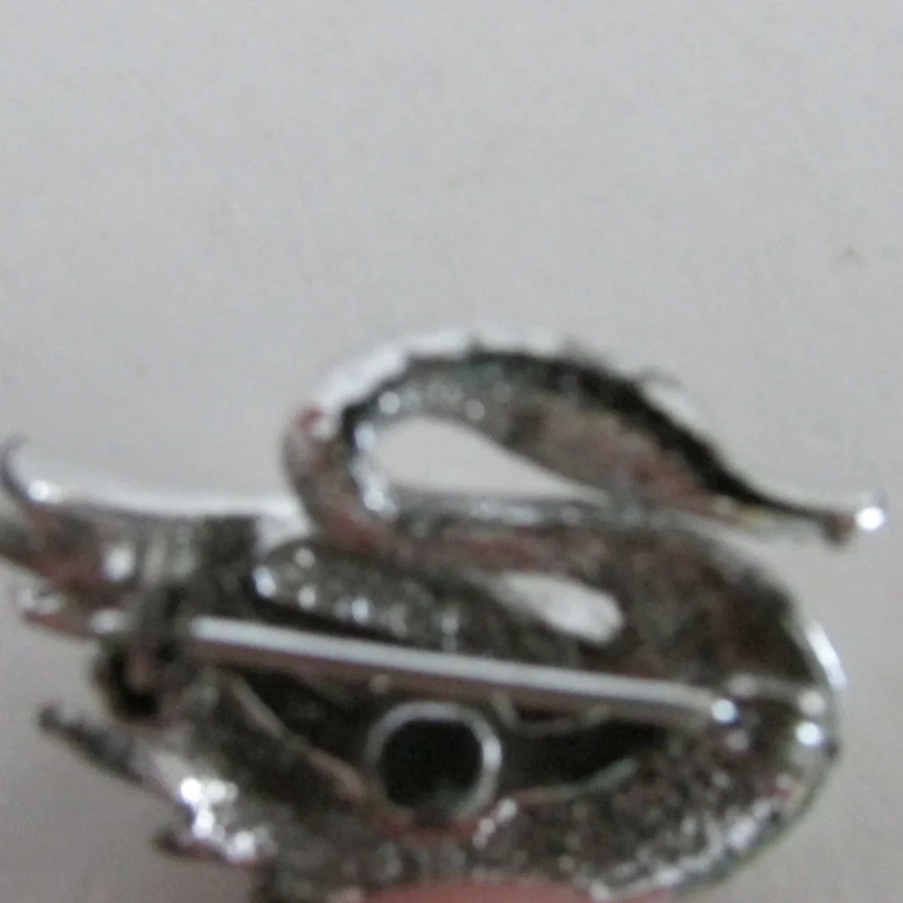 Vintage silver tone‎ pins brooch Gerry Swan blue eye + Roadrunner